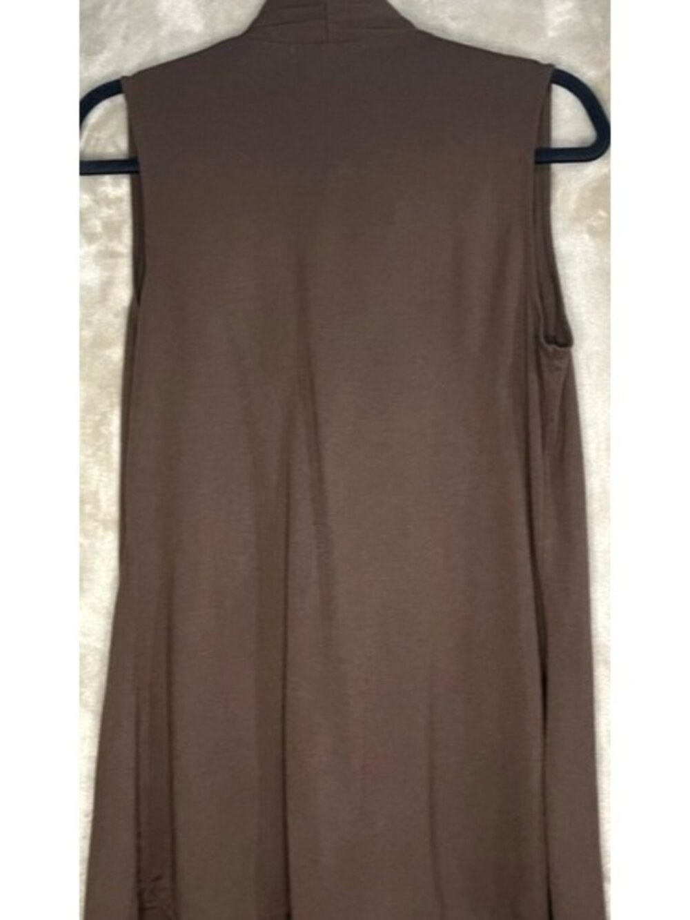 Liz Claiborne Women's Sleeveless Brown Draped Open Cardigan Vest Women’s Size M - Picture 10 of 11